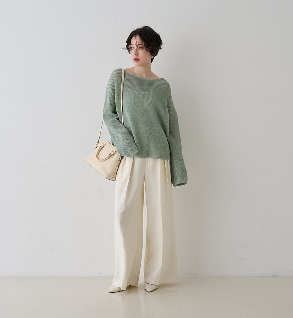 Rouge vif「【新色登場】【一部店舗限定】【3サイズ展開】ベルト付きハイウエストタックパンツ」|その他|