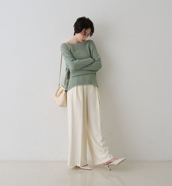 Rouge vif「【新色登場】【一部店舗限定】【3サイズ展開】ベルト付きハイウエストタックパンツ」|その他|