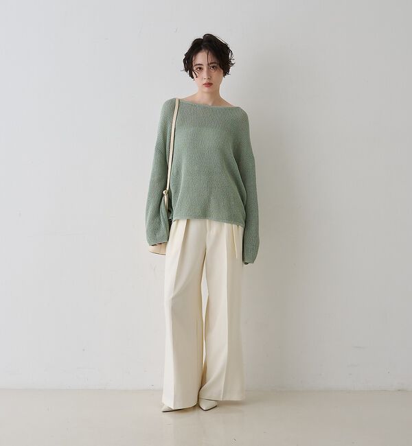 Rouge vif「【新色登場】【一部店舗限定】【3サイズ展開】ベルト付きハイウエストタックパンツ」|その他|