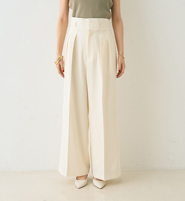 Rouge vif「【新色登場】【一部店舗限定】【3サイズ展開】ベルト付きハイウエストタックパンツ」|その他|