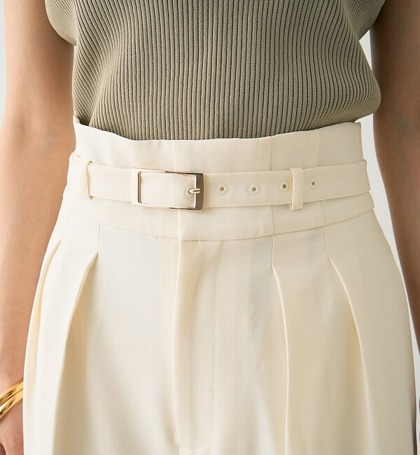 Rouge vif「【新色登場】【一部店舗限定】【3サイズ展開】ベルト付きハイウエストタックパンツ」|その他|