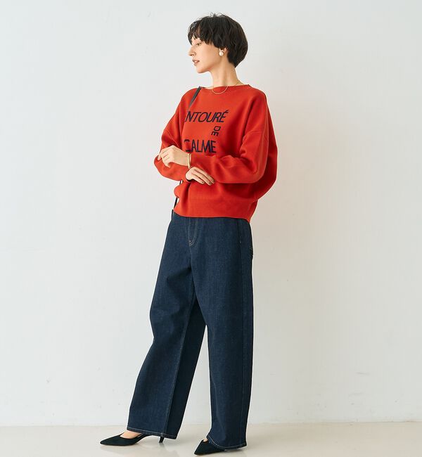 Rouge vif「【2026SS新作】ジャガードロゴニット ENTOURE DE CALME」|ニット・セーター|