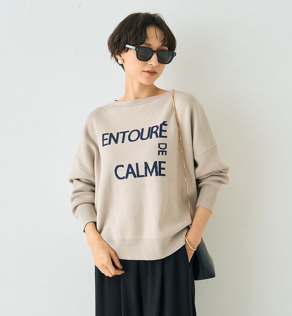 Rouge vif「【2026SS新作】ジャガードロゴニット ENTOURE DE CALME」|ニット・セーター|
