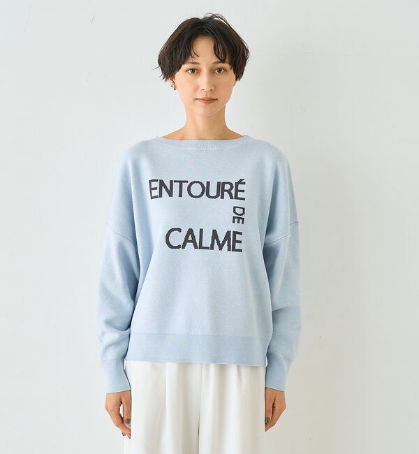 Rouge vif「【2026SS新作】ジャガードロゴニット ENTOURE DE CALME」|ニット・セーター|