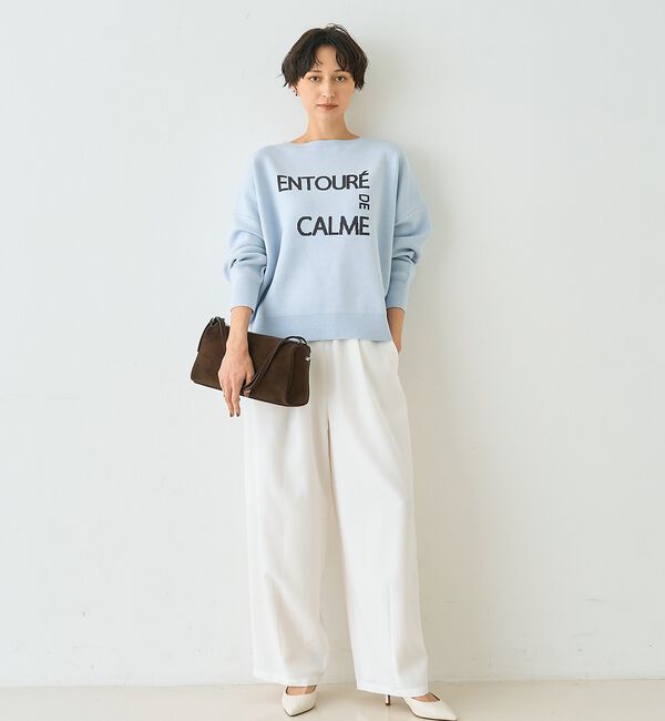 Rouge vif「【2026SS新作】ジャガードロゴニット ENTOURE DE CALME」|ニット・セーター|