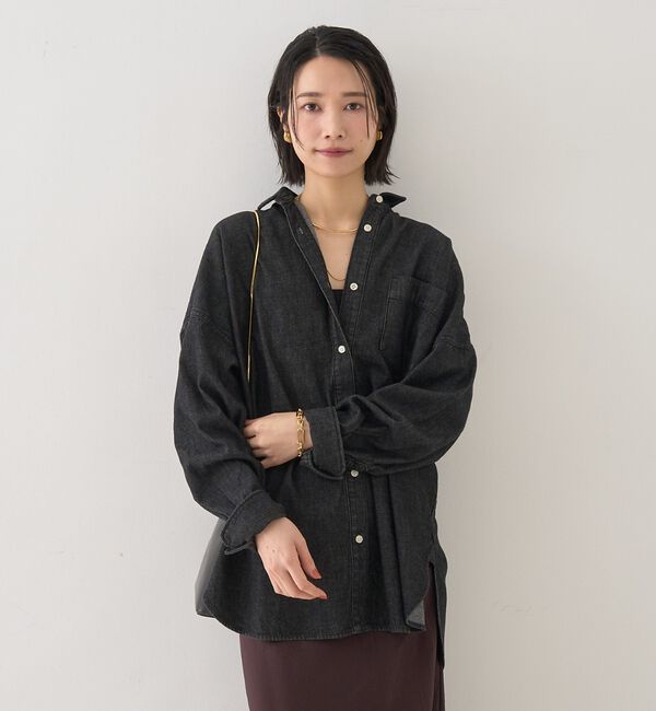 Rouge vif「【2026SS新作】【ロングセラー】NEW オーバーサイズデニムシャツ」|シャツ・ブラウス|