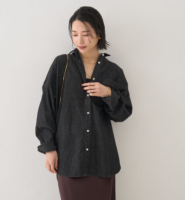 Rouge vif「【2026SS新作】【ロングセラー】NEW オーバーサイズデニムシャツ」|シャツ・ブラウス|