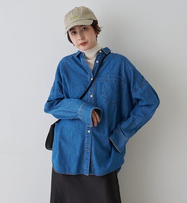 Rouge vif「【2026SS新作】【ロングセラー】NEW オーバーサイズデニムシャツ」|シャツ・ブラウス|