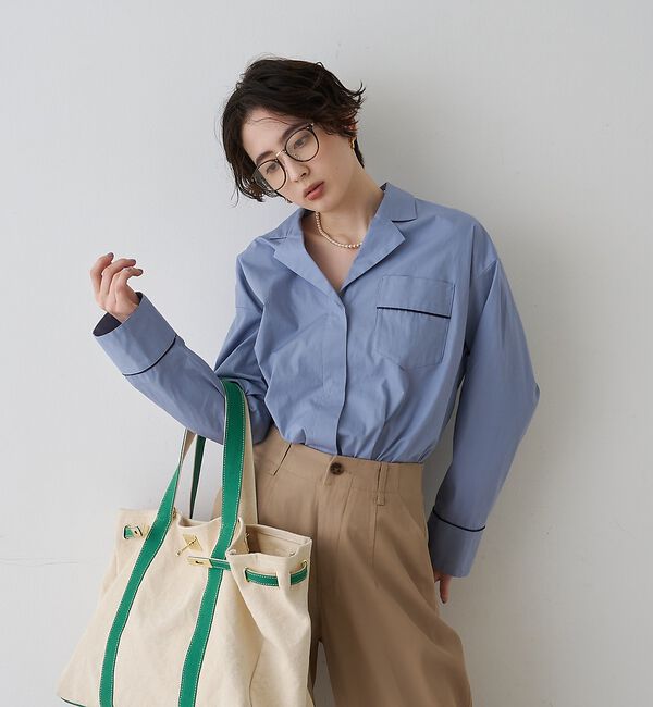 Rouge vif「【セットアップ対応】オープンカラーシャツ」|シャツ・ブラウス|