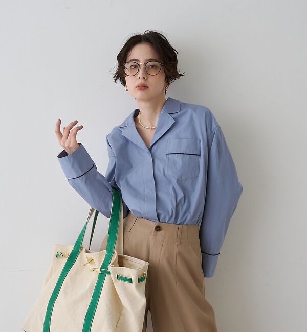 Rouge vif「【セットアップ対応】オープンカラーシャツ」|シャツ・ブラウス|