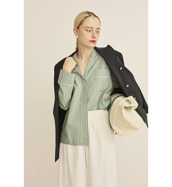 Rouge vif「【セットアップ対応】オープンカラーシャツ」|シャツ・ブラウス|