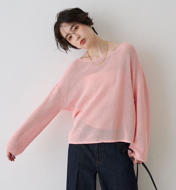 Rouge vif「【一部店舗限定】バックスリット ゆるメッシュニット【予約】」|ニット・セーター|