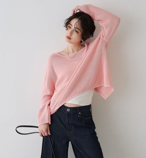 Rouge vif「【一部店舗限定】バックスリット ゆるメッシュニット【予約】」|ニット・セーター|