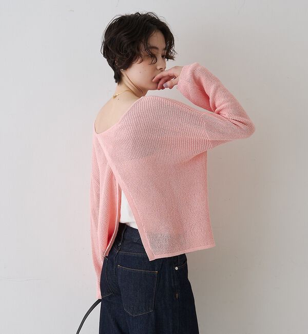Rouge vif「【一部店舗限定】バックスリット ゆるメッシュニット【予約】」|ニット・セーター|