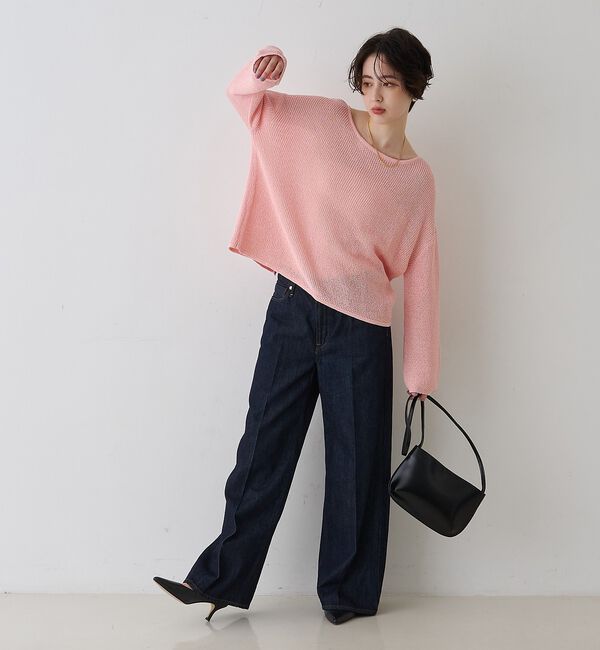 Rouge vif「【一部店舗限定】バックスリット ゆるメッシュニット【予約】」|ニット・セーター|