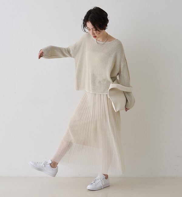 Rouge vif「【一部店舗限定】バックスリット ゆるメッシュニット【予約】」|ニット・セーター|