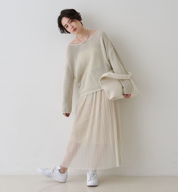 Rouge vif「【一部店舗限定】バックスリット ゆるメッシュニット【予約】」|ニット・セーター|