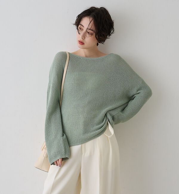 Rouge vif「【一部店舗限定】バックスリット ゆるメッシュニット【予約】」|ニット・セーター|