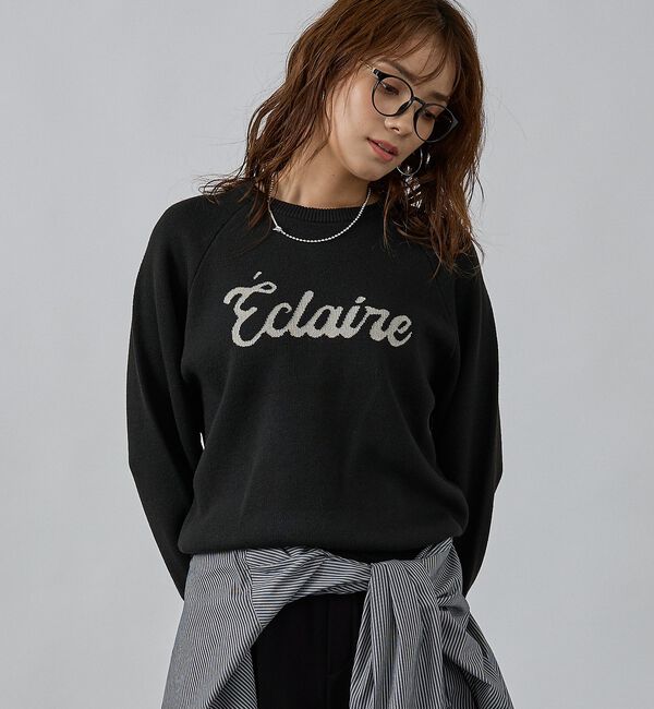 abahouse mavie「【新色追加】ロゴジャガードニット」|ニット・セーター|