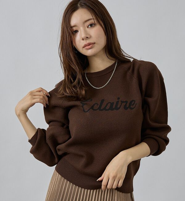 abahouse mavie「【新色追加】ロゴジャガードニット」|ニット・セーター|