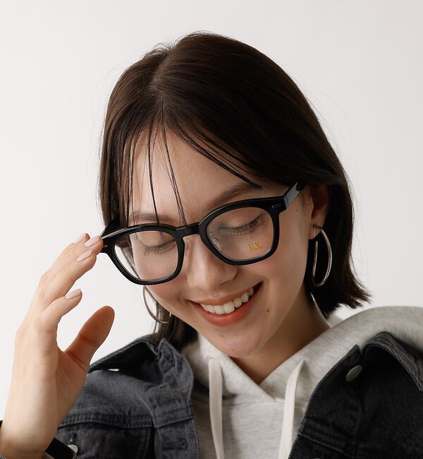 abahouse mavie「【UVカット】クリアレンズ伊達眼鏡」|メガネ|