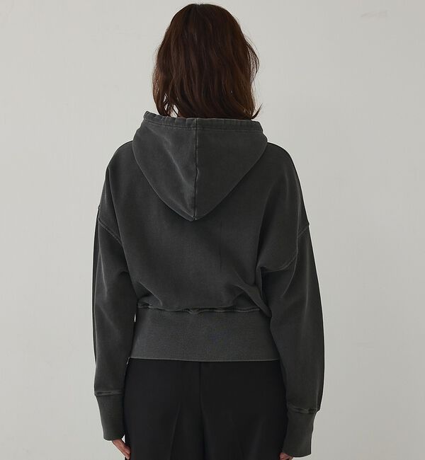 abahouse mavie「【裏毛】ピグメントショートジップパーカー/ヴィンテージ風/長袖/スウェット/春服」|パーカー|