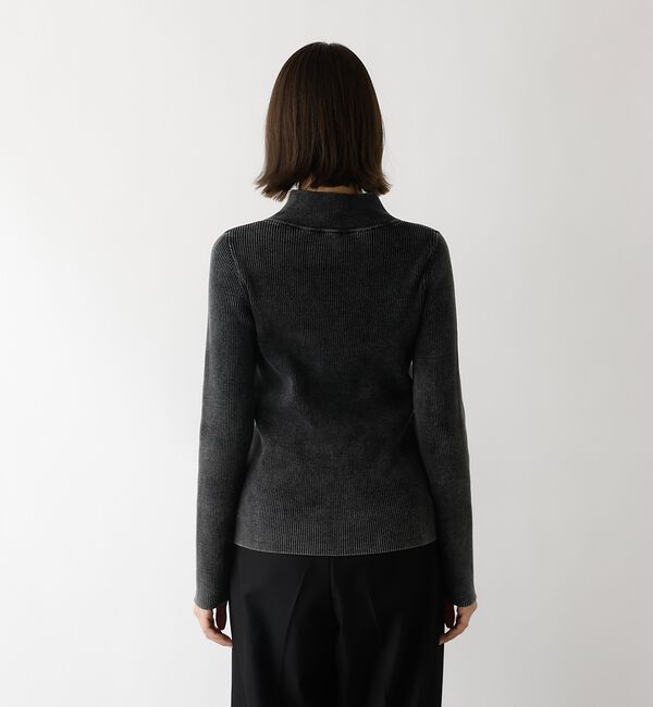 abahouse mavie「Wジップリブハイネックカーデ」|カーディガン|