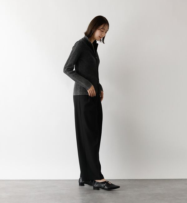 abahouse mavie「Wジップリブハイネックカーデ」|カーディガン|