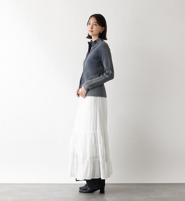 abahouse mavie「Wジップリブハイネックカーデ」|カーディガン|