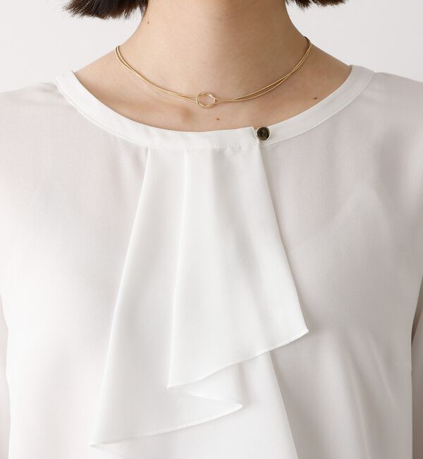 abahouse mavie「【セミオケ】ジョーゼットフリルブラウス」|シャツ・ブラウス|