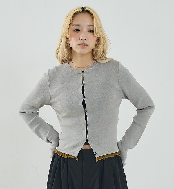 NOMINE「バイカラーコンパクトカーディガン」|カーディガン|