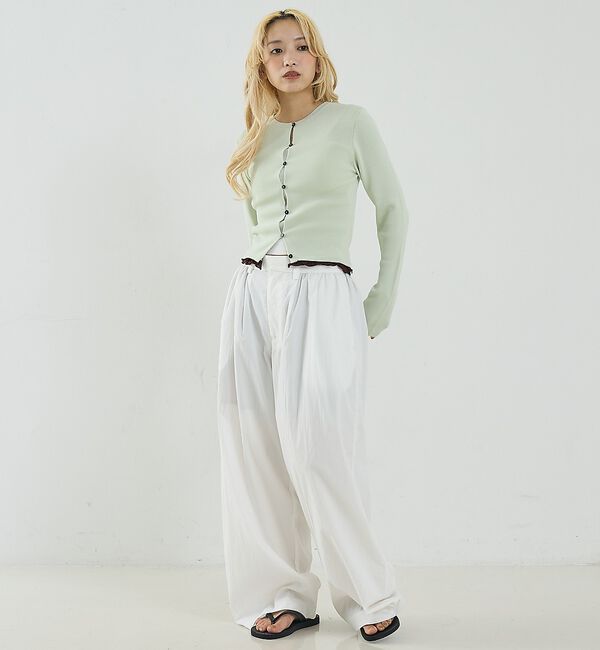 NOMINE「バイカラーコンパクトカーディガン」|カーディガン|