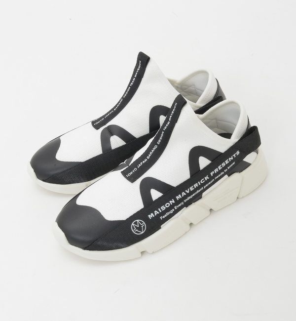 TIARA「【MAISON MAVERICK PRESENTS】DAD Slip-ons Knit Sneakers」|スニーカー|ホワイト