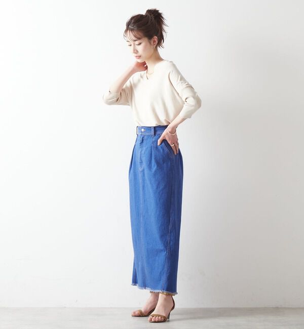 Liesse「デニムタイトスカート」|スカート|