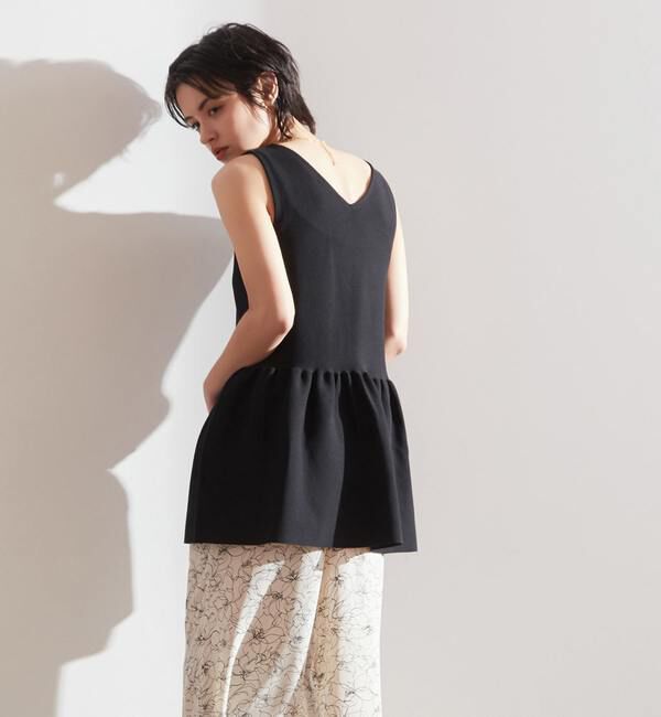 Liesse「ペプラムニット」|ニット・セーター|ブラック