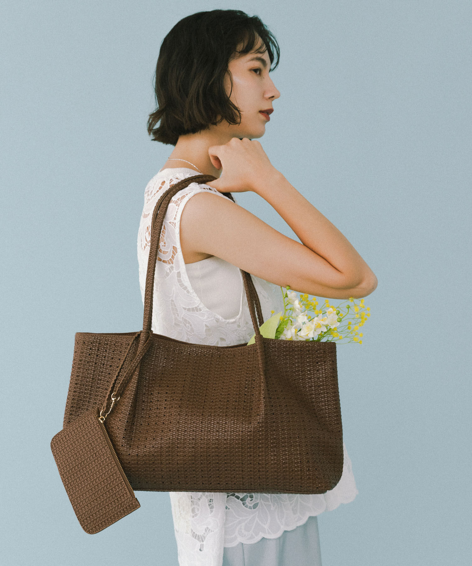 RODE SKO「ポーチ付パンチングラージトートバッグ」|トートバッグ|