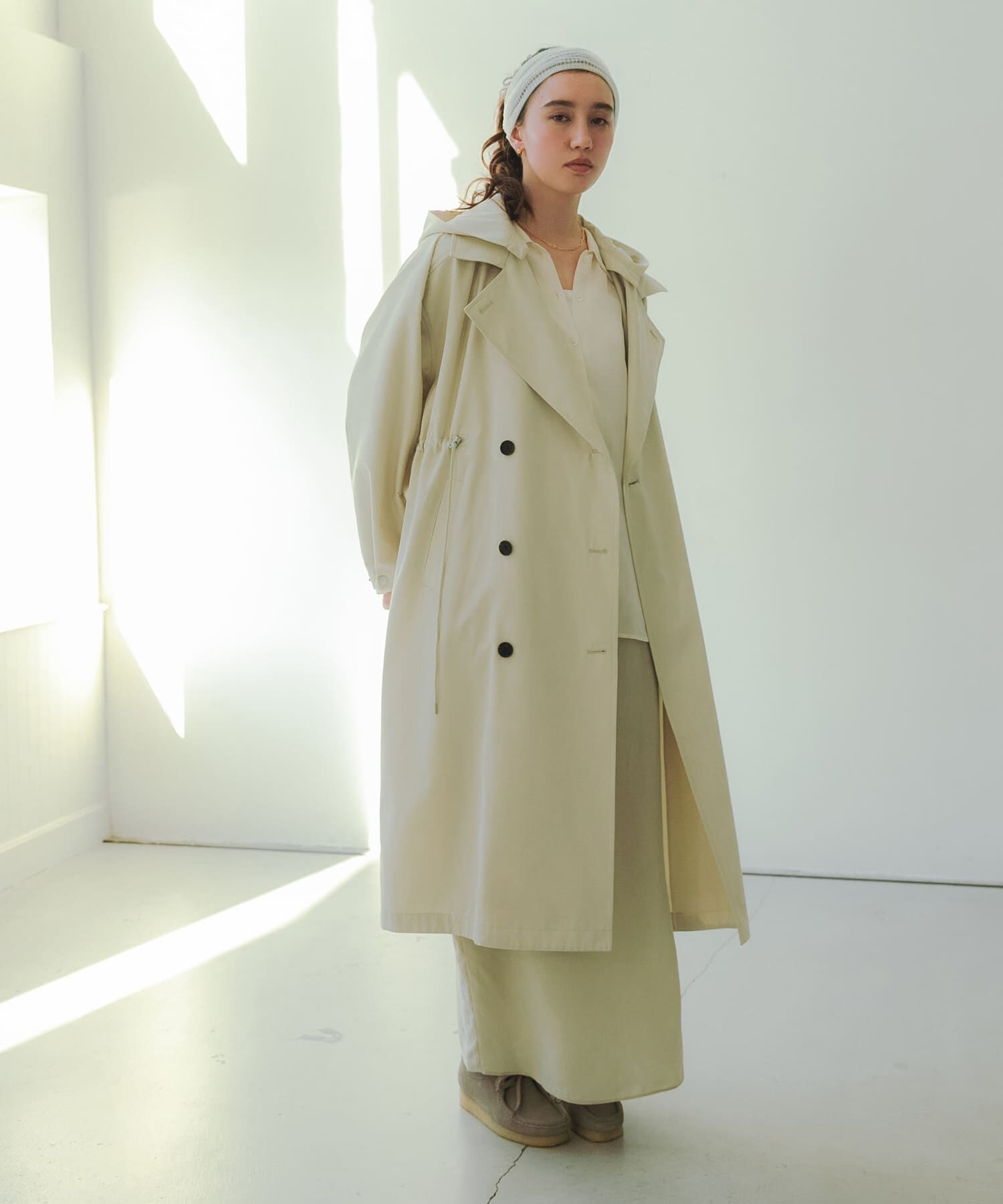 URBAN RESEARCH「キュプラギャザーIラインスカート」|スカート|