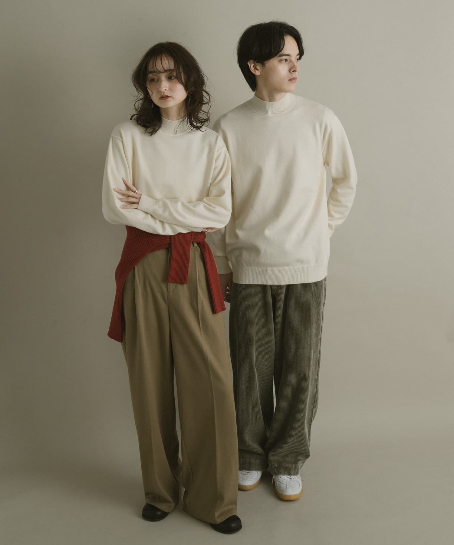 SENSE OF PLACE by URBAN RESEARCH「『一部WEB限定カラー』『洗濯可/毛玉防止』ストレッチモックネックニット」|ニット・セーター|