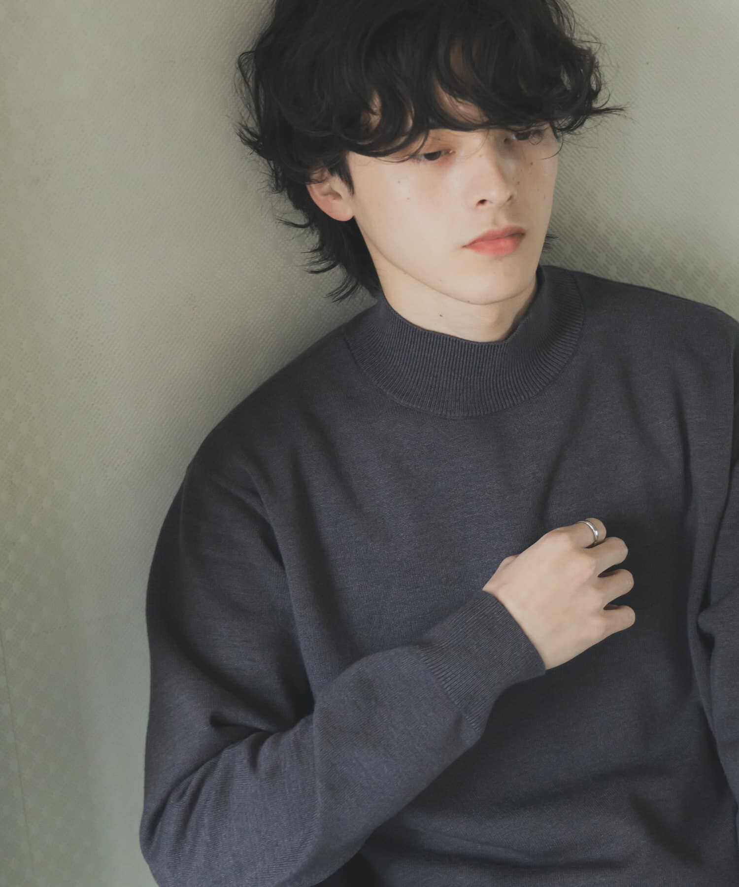 SENSE OF PLACE by URBAN RESEARCH「『一部WEB限定カラー』『洗濯可/毛玉防止』ストレッチモックネックニット」|ニット・セーター|