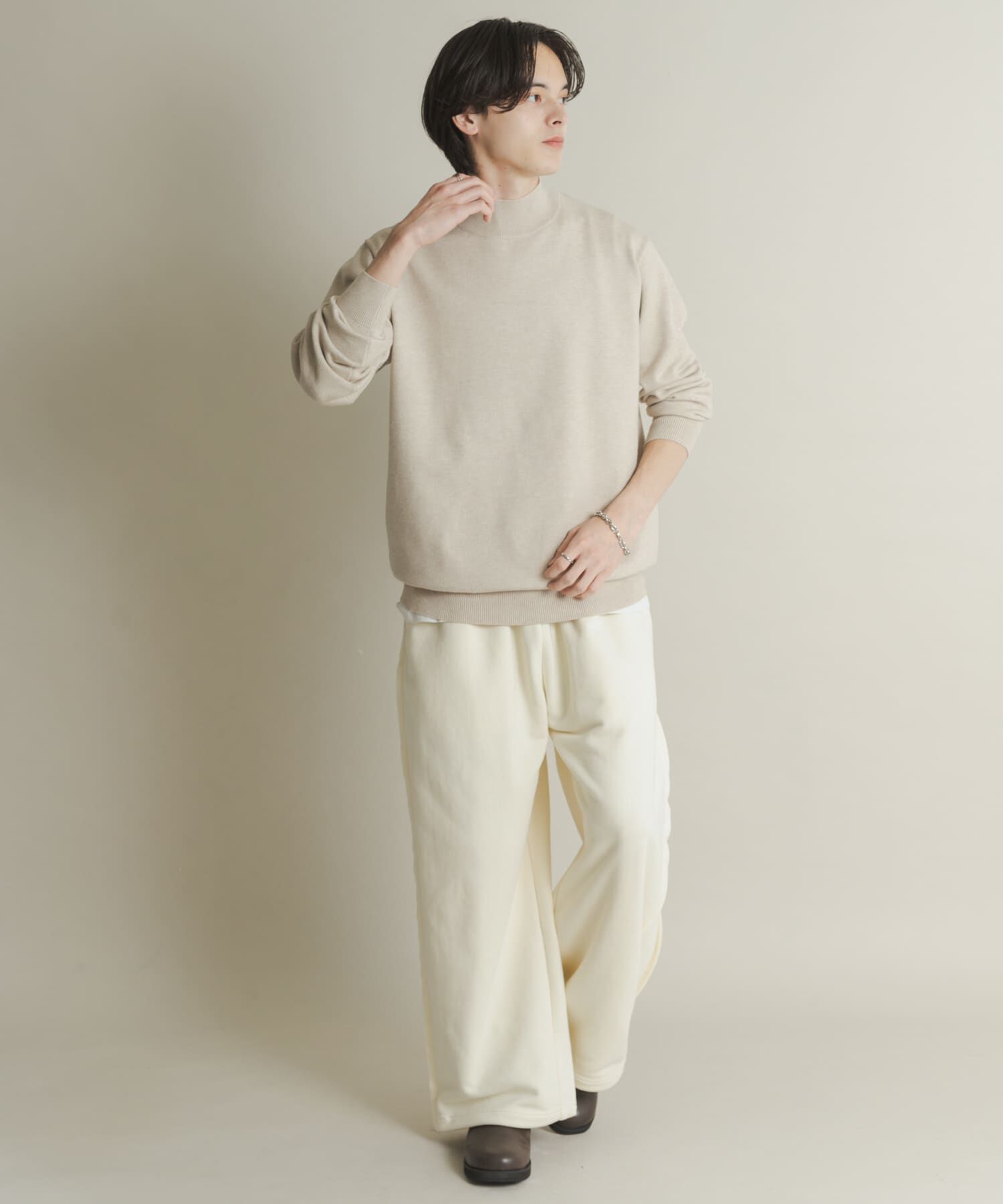 SENSE OF PLACE by URBAN RESEARCH「『一部WEB限定カラー』『洗濯可/毛玉防止』ストレッチモックネックニット」|ニット・セーター|