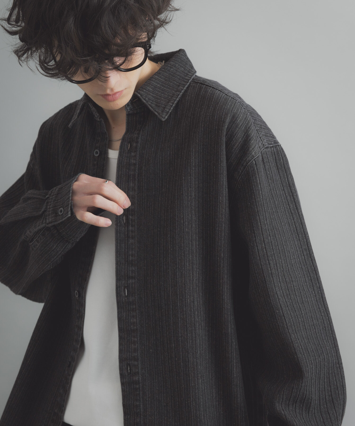 SENSE OF PLACE by URBAN RESEARCH「ジャガードデニムレギュラーカラーシャツ」|シャツ・ブラウス|