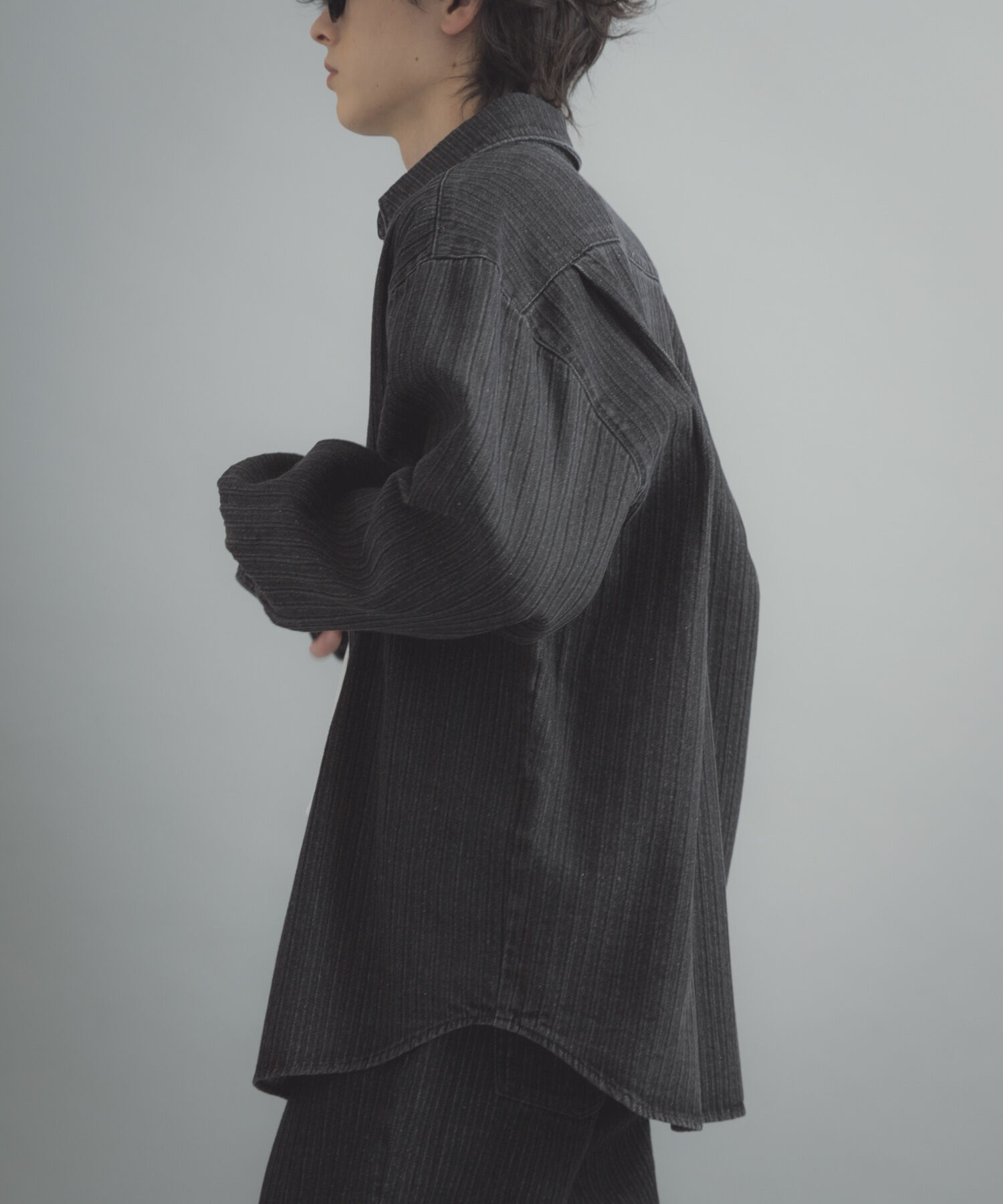 SENSE OF PLACE by URBAN RESEARCH「ジャガードデニムレギュラーカラーシャツ」|シャツ・ブラウス|