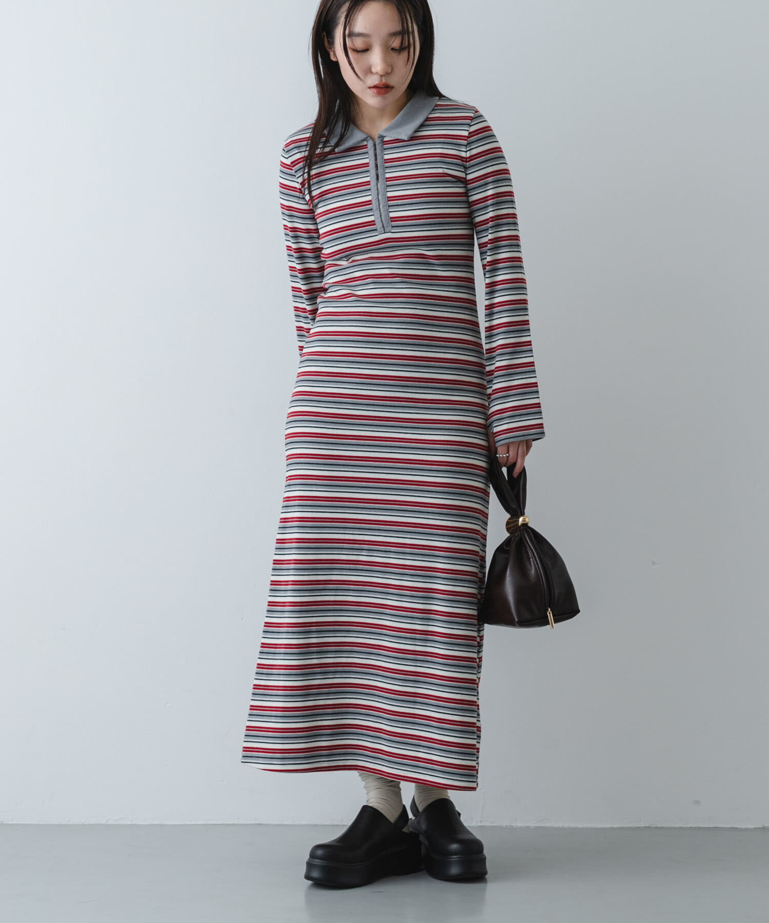 SENSE OF PLACE by URBAN RESEARCH「エリツキホックワンピース」|ワンピース|グレー系その他