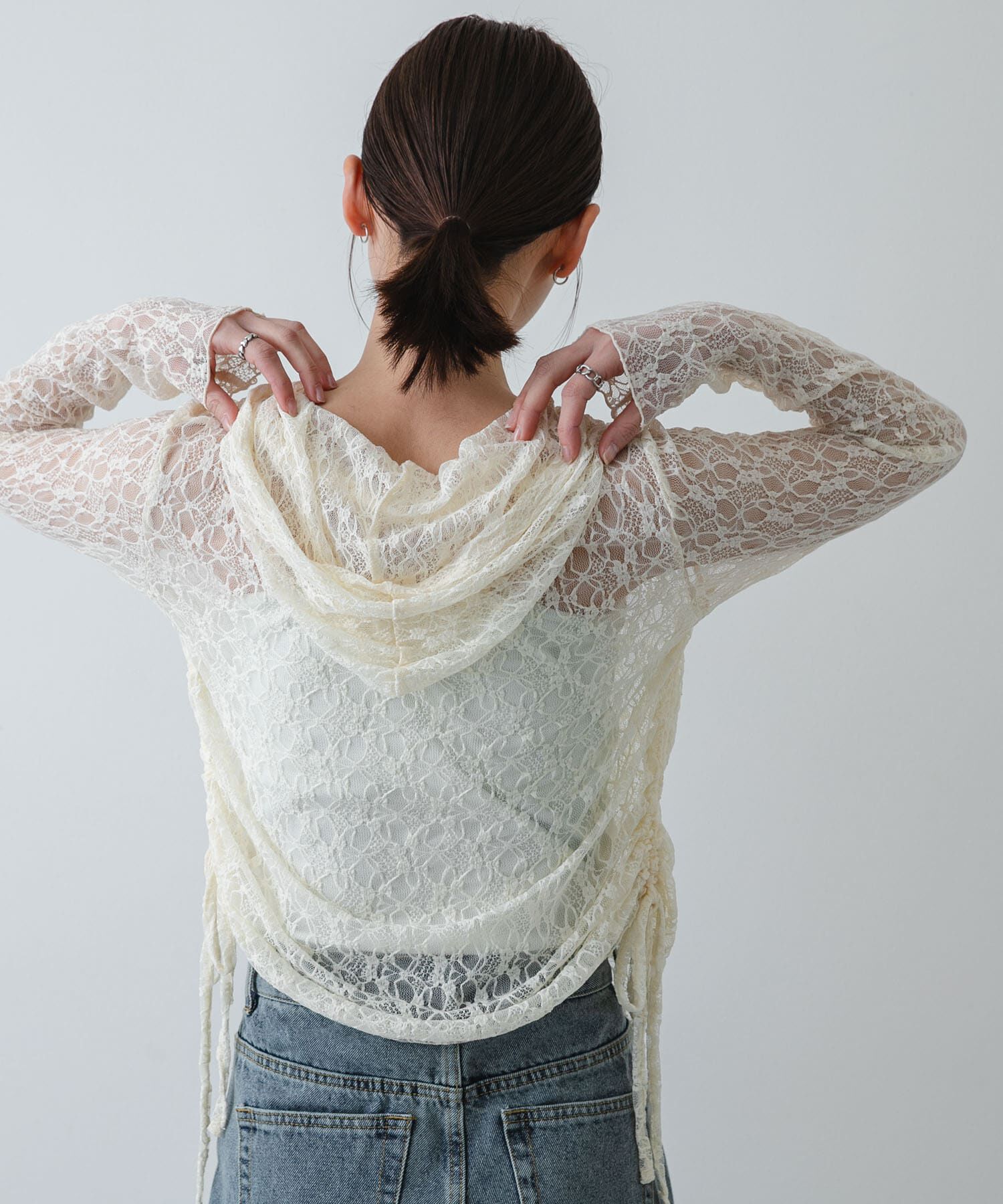 SENSE OF PLACE by URBAN RESEARCH「『洗濯可』フーディレースカットトップ」|その他|