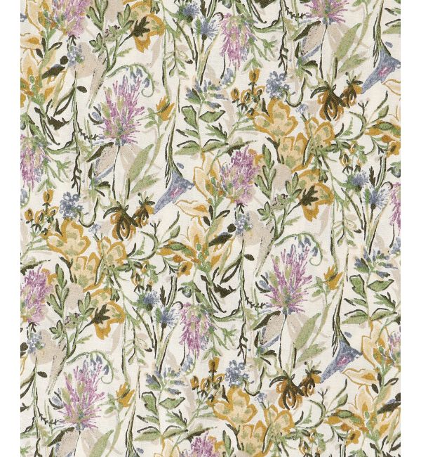 le.coeur blanc「《手洗い可能》Perle Peche フラワー柄スリーブフリルブラウス」|シャツ・ブラウス|