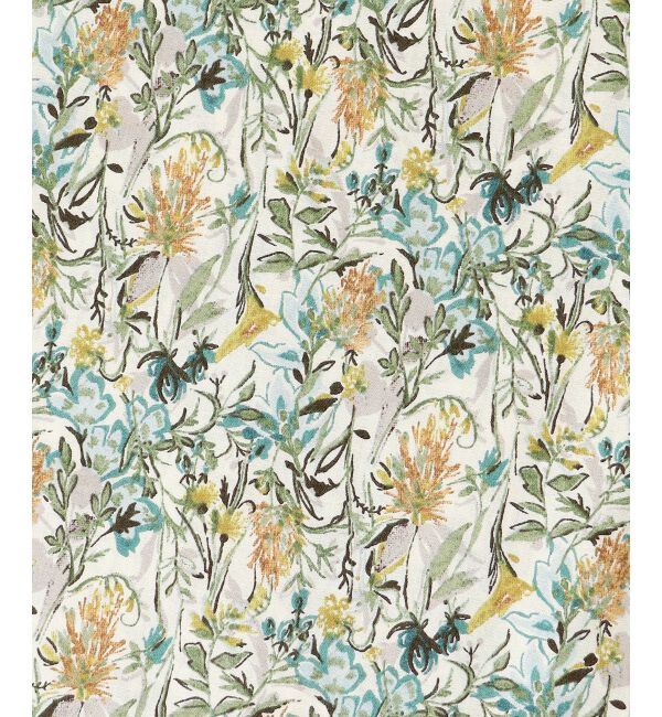 le.coeur blanc「《手洗い可能》Perle Peche フラワー柄スリーブフリルブラウス」|シャツ・ブラウス|