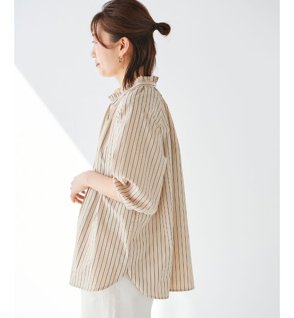 le.coeur blanc「フリルカラーボリュームスリーブブラウス」|シャツ・ブラウス|