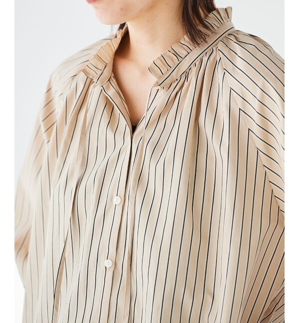 le.coeur blanc「フリルカラーボリュームスリーブブラウス」|シャツ・ブラウス|