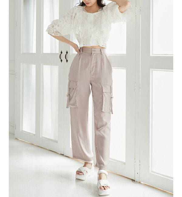 MAJESTICLEGON「クロップドフリルブラウス」|シャツ・ブラウス|