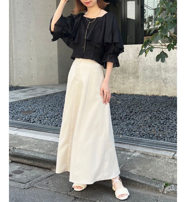 MAJESTICLEGON「クロップドフリルブラウス」|シャツ・ブラウス|